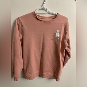 - August funny blus sweater « paw paw t’es miow 🐱 » size small